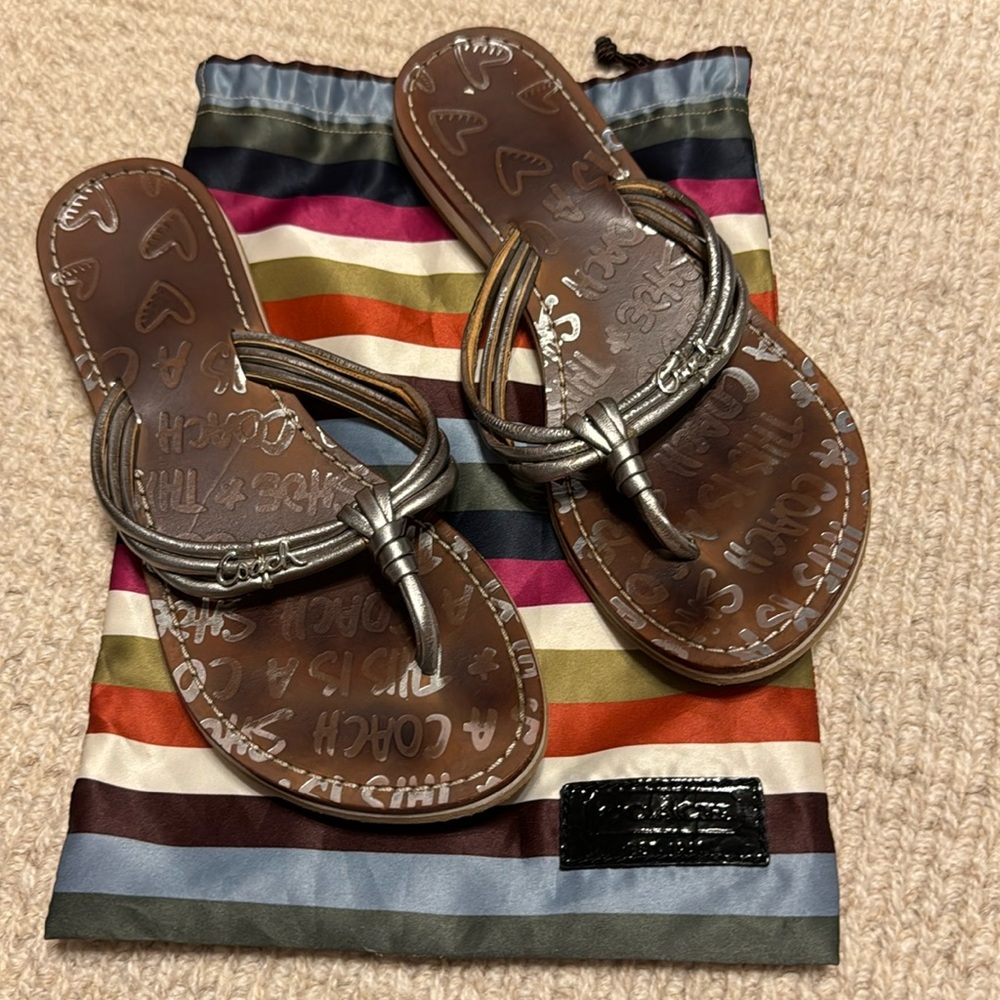 Coach flip flops